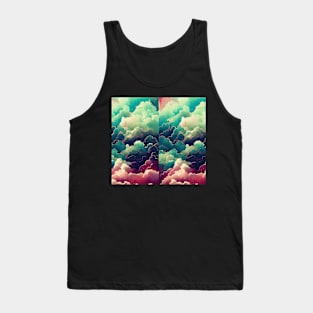 Sunset afther a Storm Moody Clouds Fluffy Clouds Tank Top